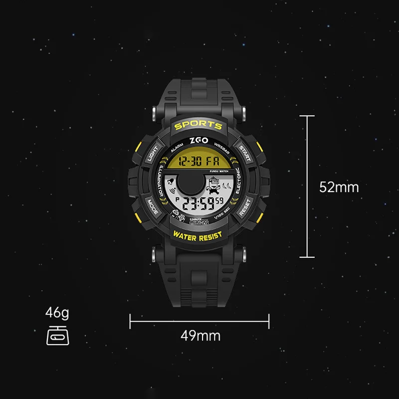 Reloj deportivo de Minions luminoso, despertador electrónico multifuncional, impermeable, regalo de cumpleaños para niño y estudiante, sorpresa de vacaciones