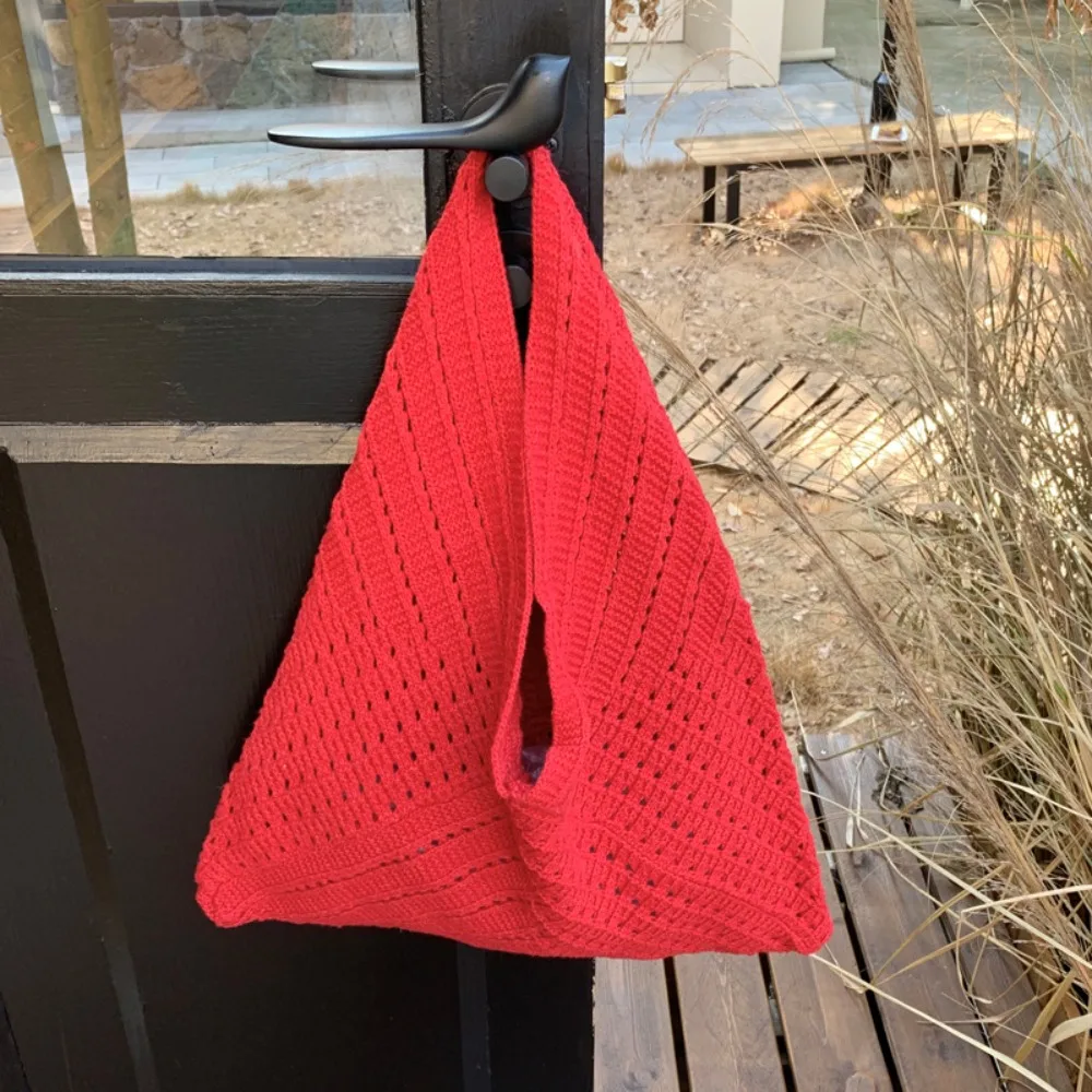 

Summer Bohemian Hollowed Out Knitted Bag Large Capacity Storage Bag Crochet Tote Bag Handbag Fashion Beach Shoulder Bag Outdoor