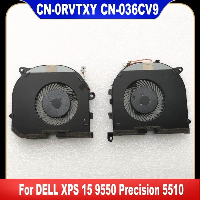 0RVTXY 036CV9 New Original For Dell XPS 15 9550 Precision 5510 Laptop Cooling Fan Cooler Fan Heatsink CN-0RVTXY RVTXY CN-036CV9