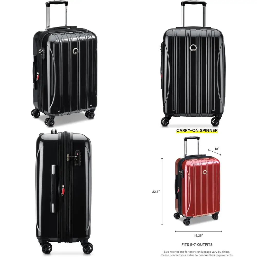 

Carry-On 21 Inch Expandable Hardside Spinner Luggage with Aero Design, Black