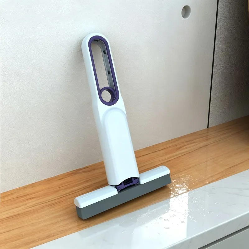 Multifunctional Mini Handheld Sponge Mop No Need Hand Washing Water Absorbent Desktop Cleaner for Kitchen Bathroom