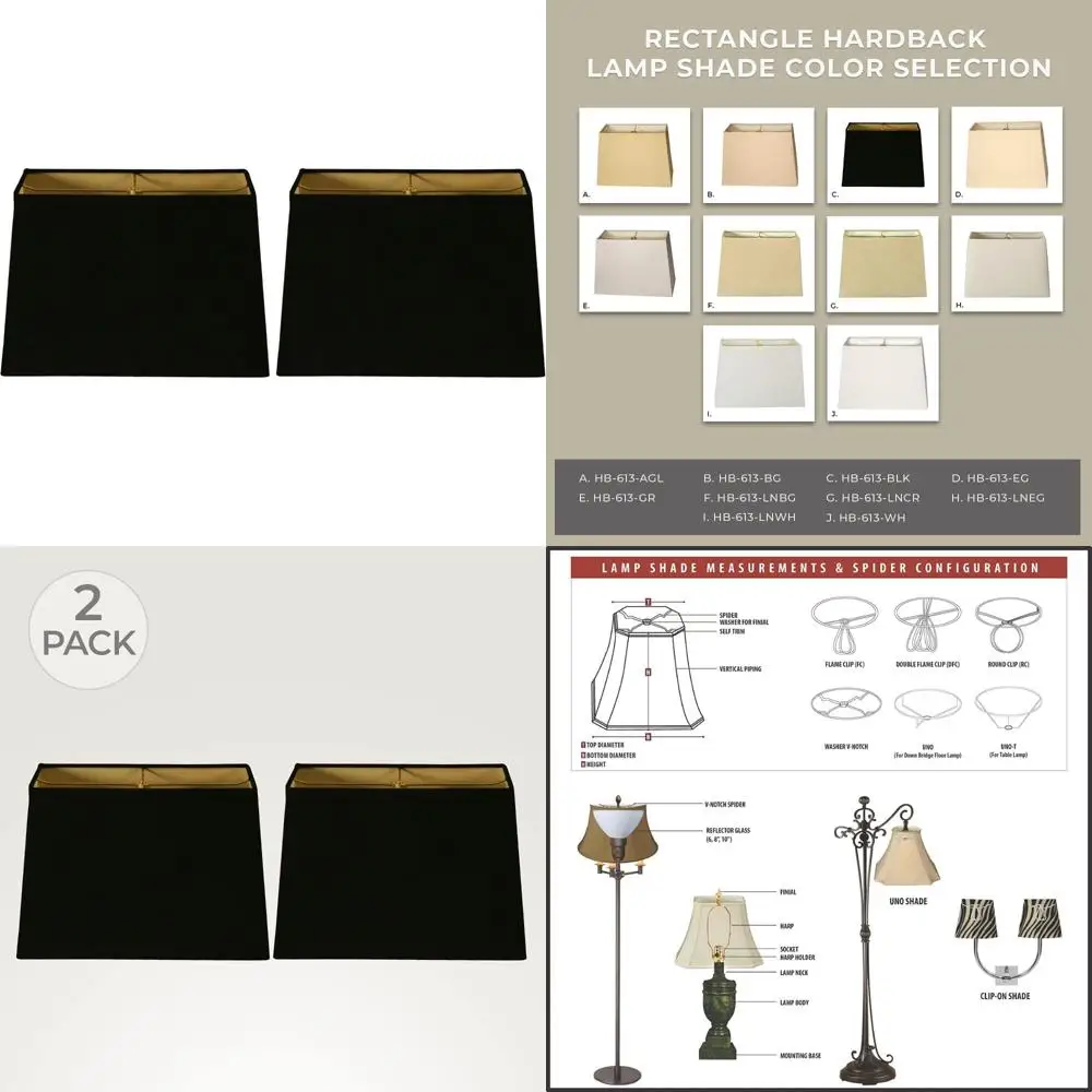 

Прямоугольные черно-золотые абажуры в твердом переплете, от 7x14 до 9x16, высота 11 дюймов, 2 шт., прямоугольный дизайн для домашнего декора