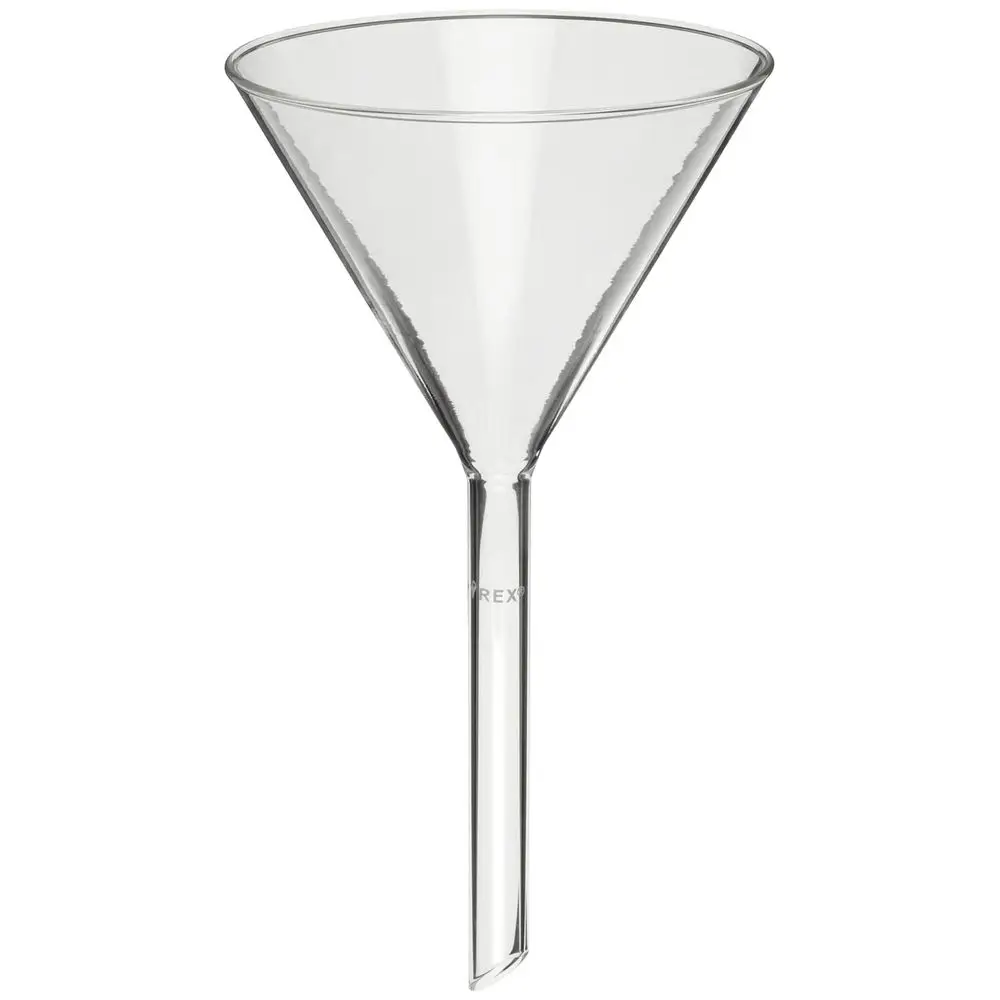 

6100-6 Borosilicate Glass Plain Funnel, with Long Wide Stem, 147mm Diameter (Pack of 6)