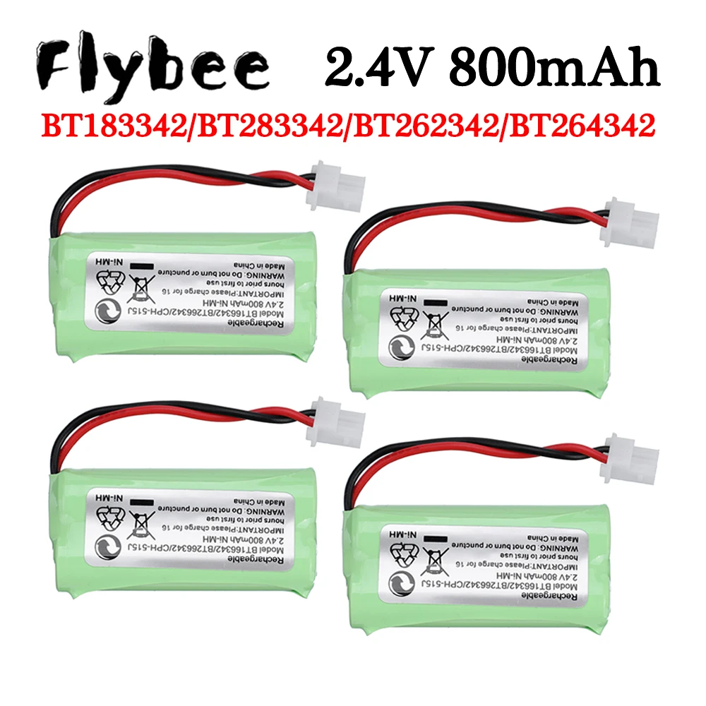 2.4V 800mAh BT183342 BT166342 BT266342 Cordless Phone Battery for VTech CS6114 CS6409 CS6509 CS6709 CS6709 AT&T EL50003