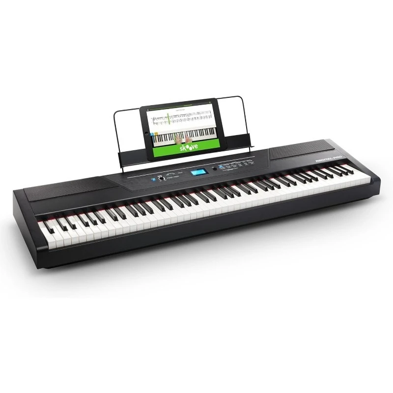 

Recital Pro - 88 Key Digital Piano Keyboard with Hammer Action Weighted Keys, 2x20W Speakers, 12 Voices, Record and Lesso