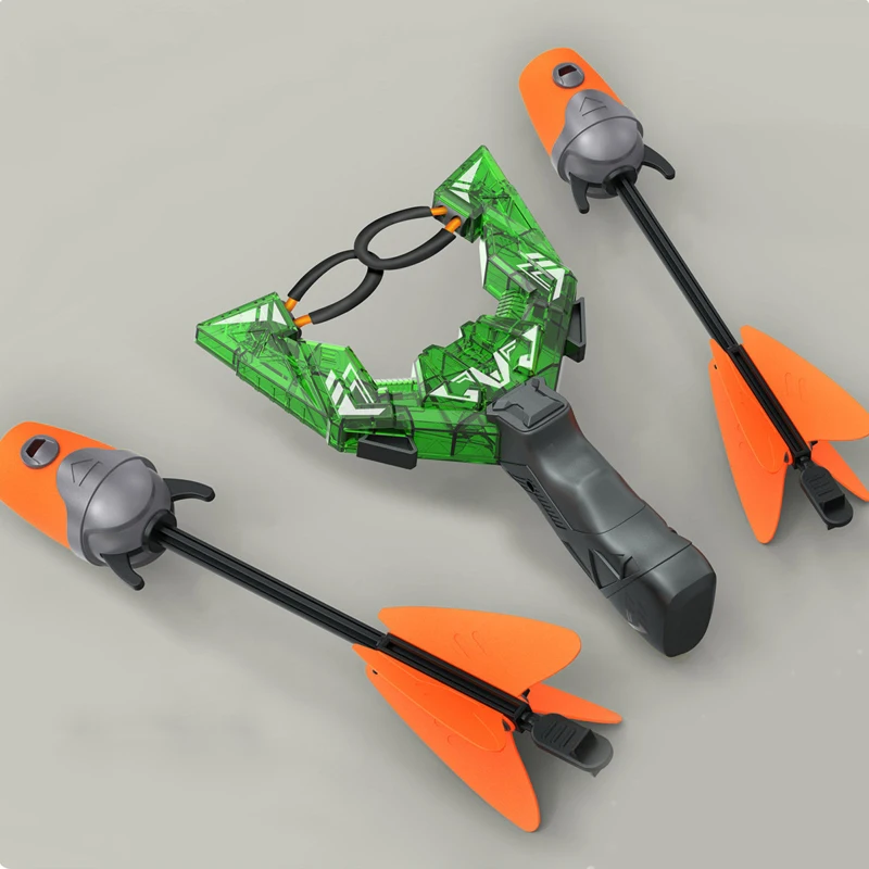 

Креативная портативная уличная EDC пластиковая светодиодная мощная рогатка из пенопласта со стрелкой, игрушечный инструмент