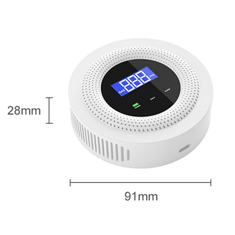 Tuya Wifi Natural For Gas Leak Detector LPG Leakage Sensor Sound Alarm & 433Mhz Remote Control Protection Security