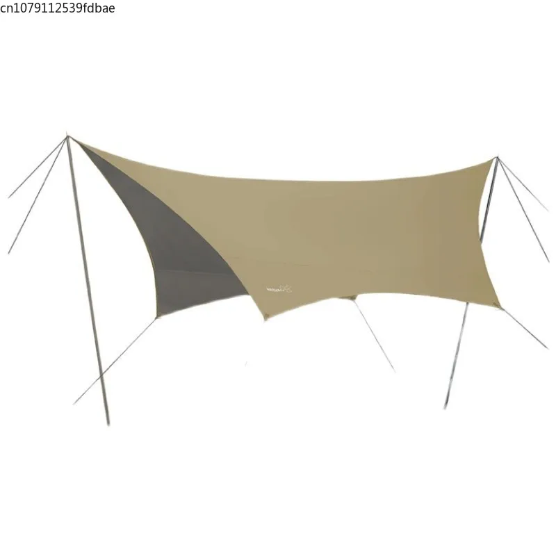 Outdoor Butterfly-shaped Awning Sun Protection and Ultraviolet Silver Plastic Camping Arbor