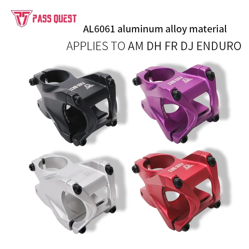 

PASS QUEST Aluminum Alloy MTB Bicycle Stem, 35/45mm DJ/AM/FR/DH Down Hill Hard Tail Mountain Bike Short Stems Bicycle Parts