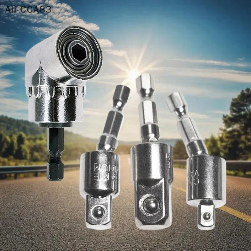 Testa di conversione per trapano a mano da 360 gradi 1/4 "3/8" 1/2 "codolo esagonale a presa quadrilatera connettore universale per asta di giunzione