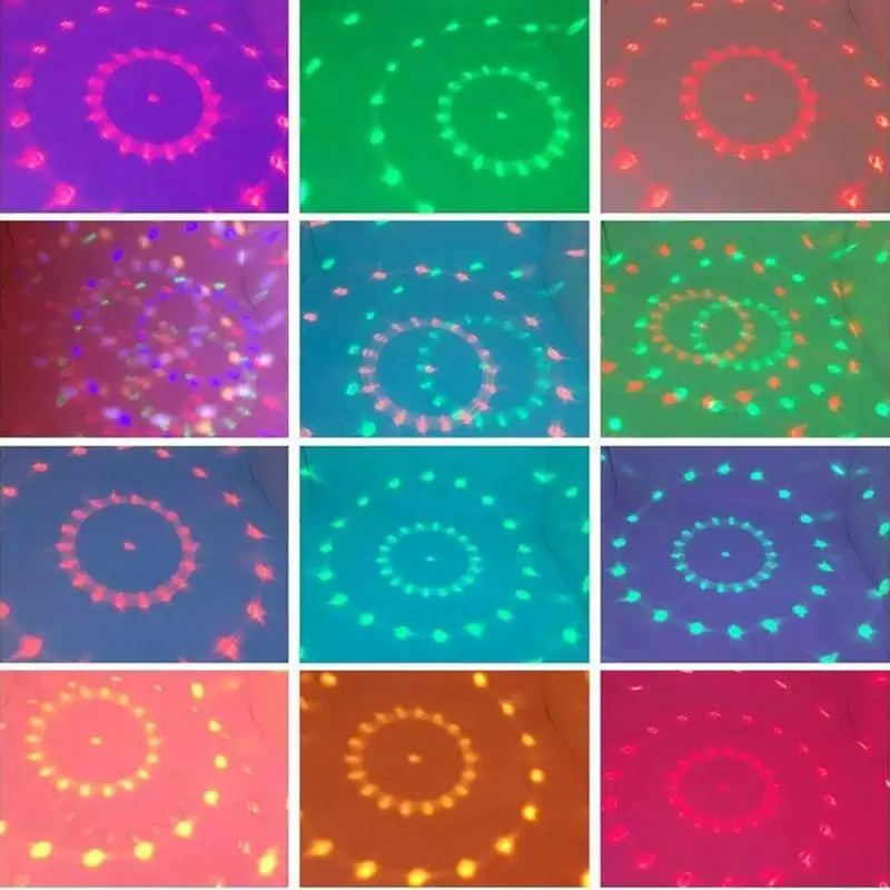 Disco Lights That Sync With Music Dj Stage Lighting Disco Party Light Bulb Screw-In High Brightness Ring Bulb Rgb Magic Ball