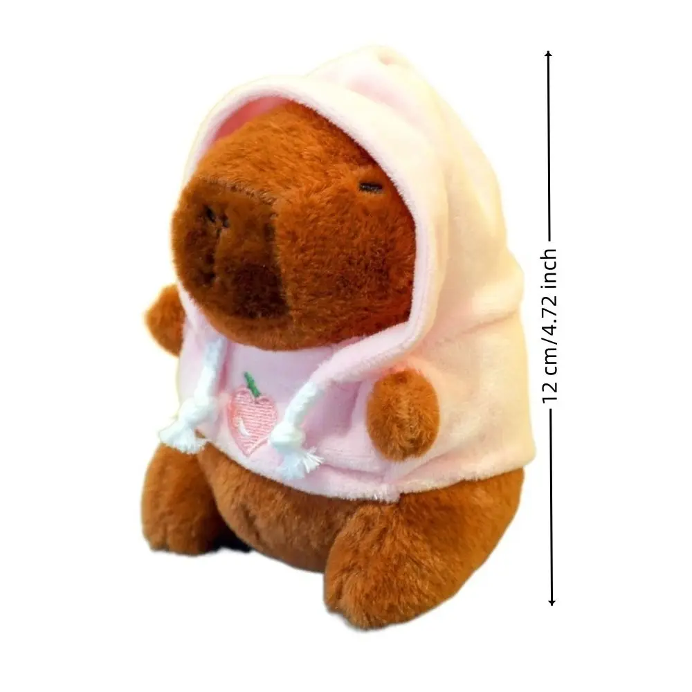 Lindo juguete de peluche de tamaño pequeño con alas, Sudadera con capucha, simulación de muñeca Capybara Fluffty, regalos de cumpleaños