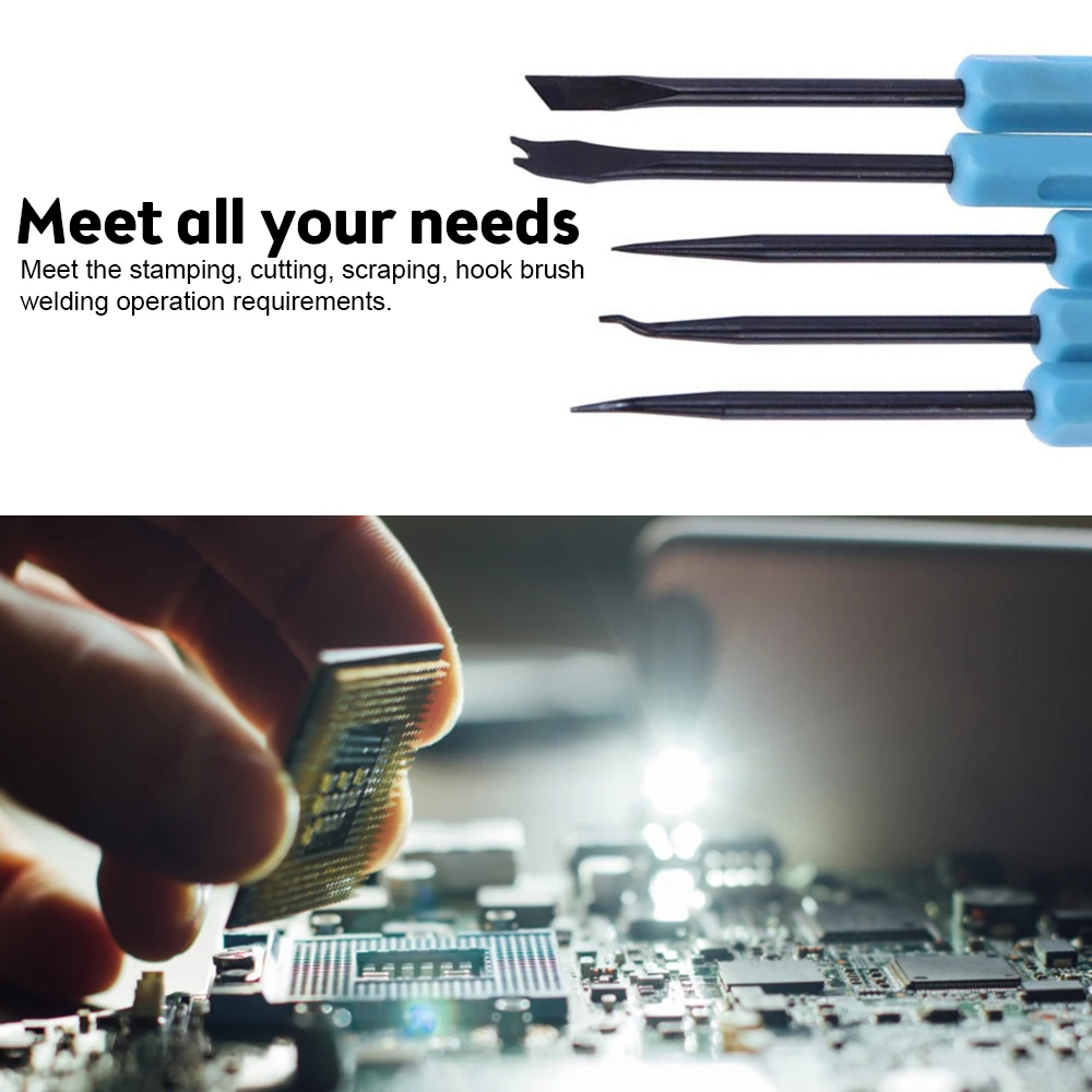 6pcs Soldering iron kit BGA Solder Assist Tools for PCB Repair Rework Electronic Circuit Board Auxiliary Maintenance Welding