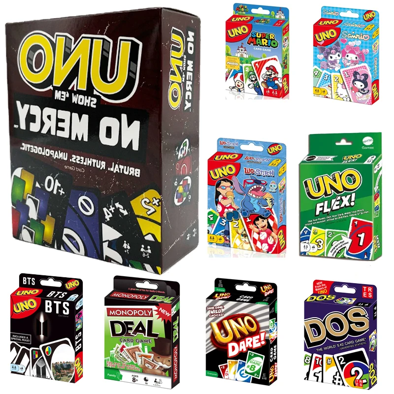 Brand New Games UNO Dragon Ball Z Card Game for Family Night Featuring Tv Show Themed Graphics and a Special Rule for 2-10 Playe