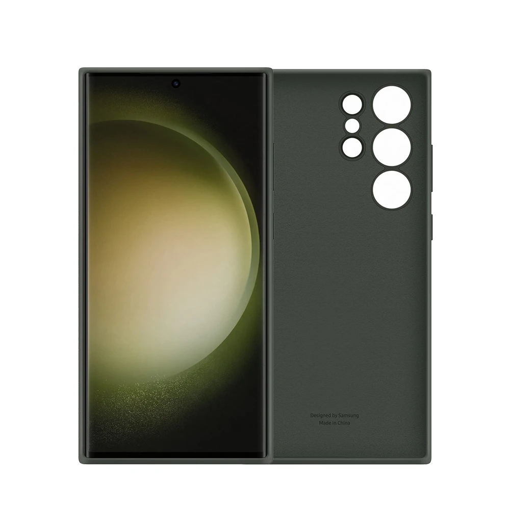 Original For Samsung Galaxy S23 Ultra Silicone Phone Case Soft Silicone Cover Silky Touch Protective Case EF-PS918TGEG