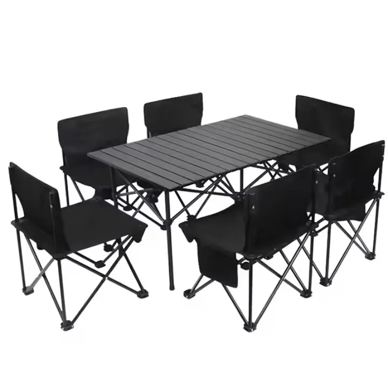 Modern Portable Folding Steel Aluminum Folding Table Outdoor Picnic Camping Gym Kitchen Warehouse