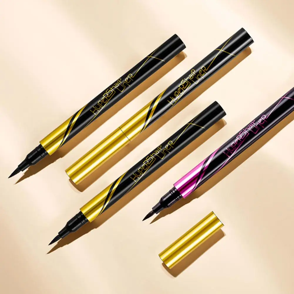 Schwarz Flüssigen Eyeliner Bleistift Make-Up Langlebig Eyeliner Bleistift Für Frauen Schnell Trocknend Goldene Aussehen Glänzenden Eyeliner D6B2