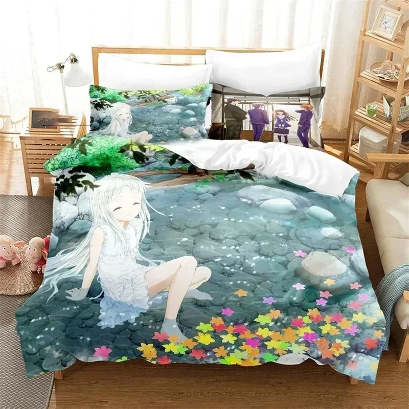 3D Printed Anime Anohana Honma Meiko Bedding Sets Exquisite Bed Supplies Set Duvet Cover Bed Comforter Set Luxury Birthday Gift