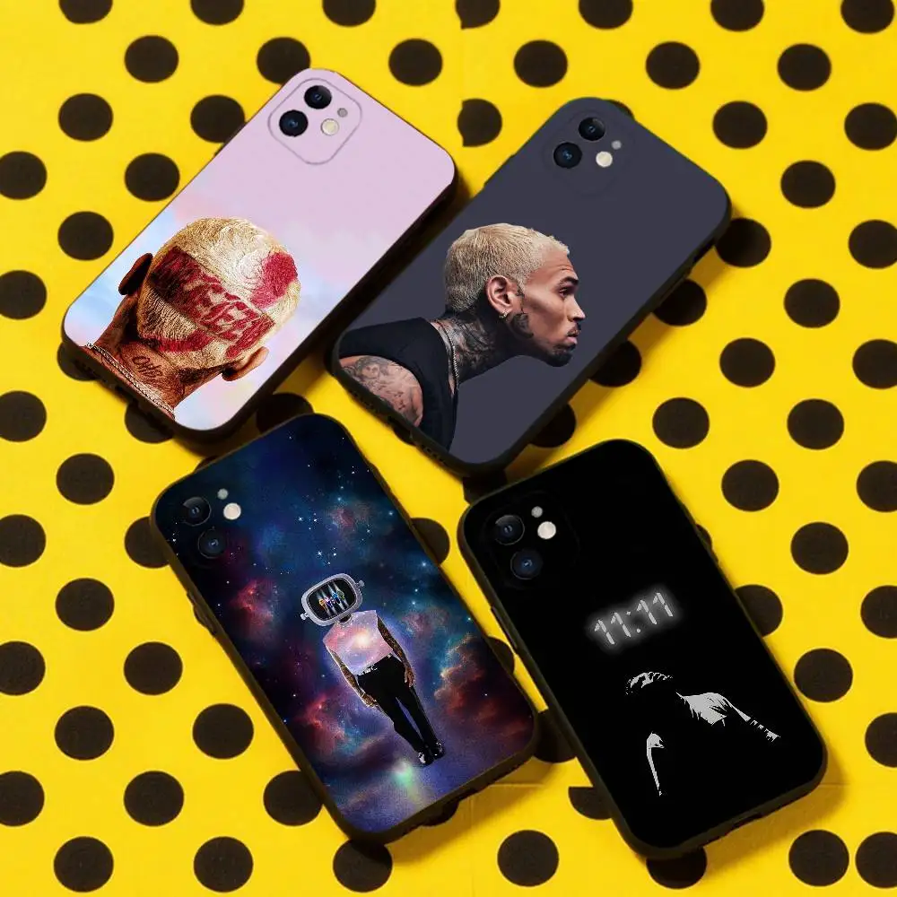 

C-Chris Brown 11 11 Breezy Phone Case For iPhone 16,15,14,13,12,11,Pro,Max,Plus,X,XS,XR,SE,8,7,Mini,Soft Silicone Black Case