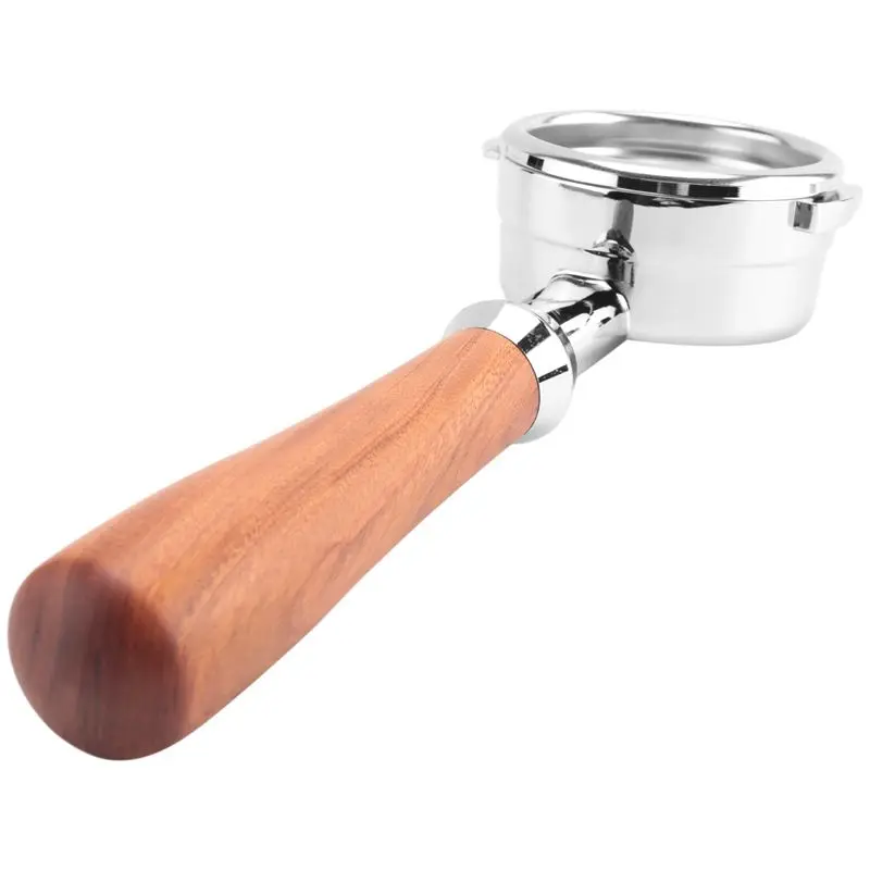 PZHI-2X Coffee Bottomless Portafilter Coffee Machine Wood Handle Filter Coffee Accessories For Welhome KD-310/KD-510 K888