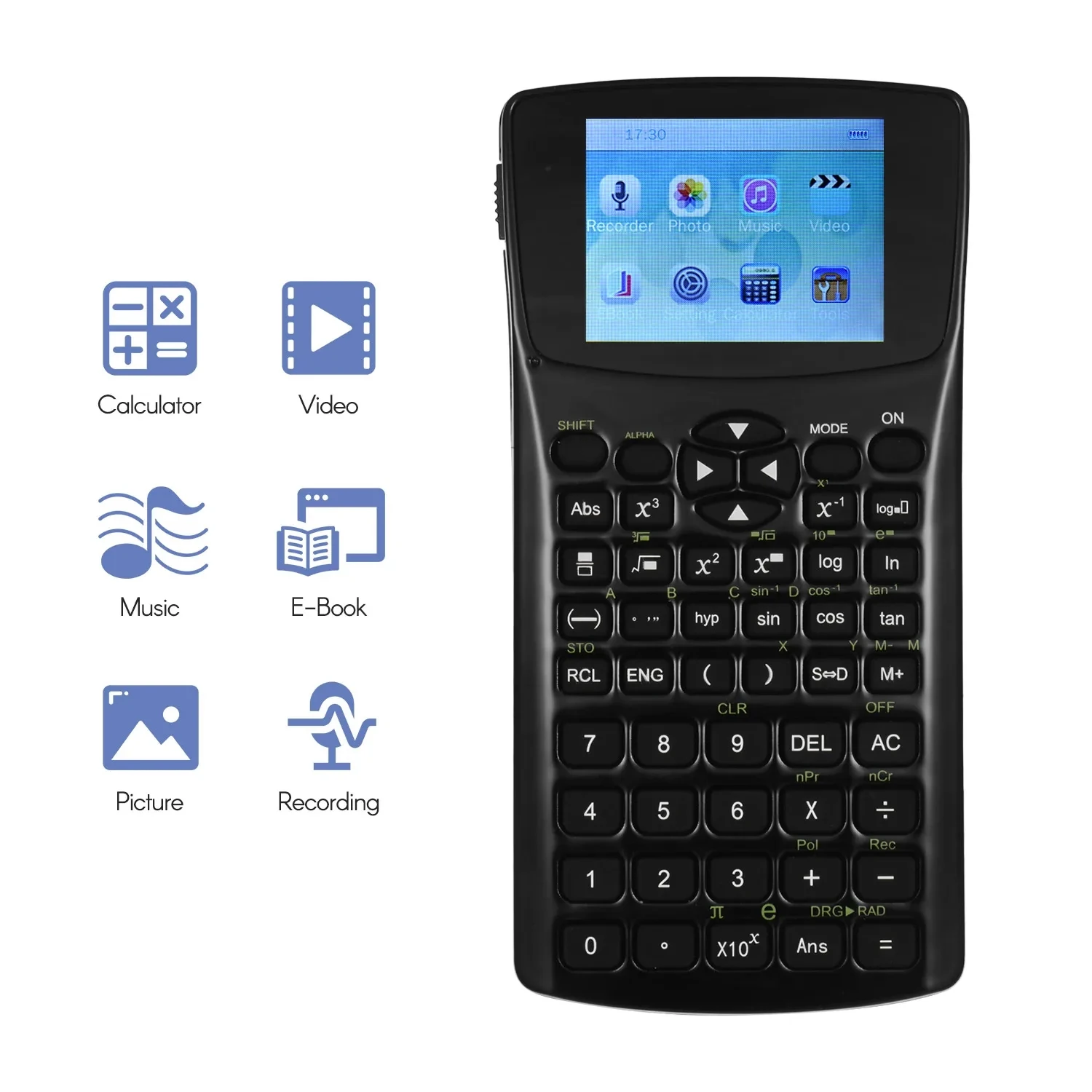 2.4 inch Display Screen Calculator, Support Sound Recording / Radio / Music & Video Playing
