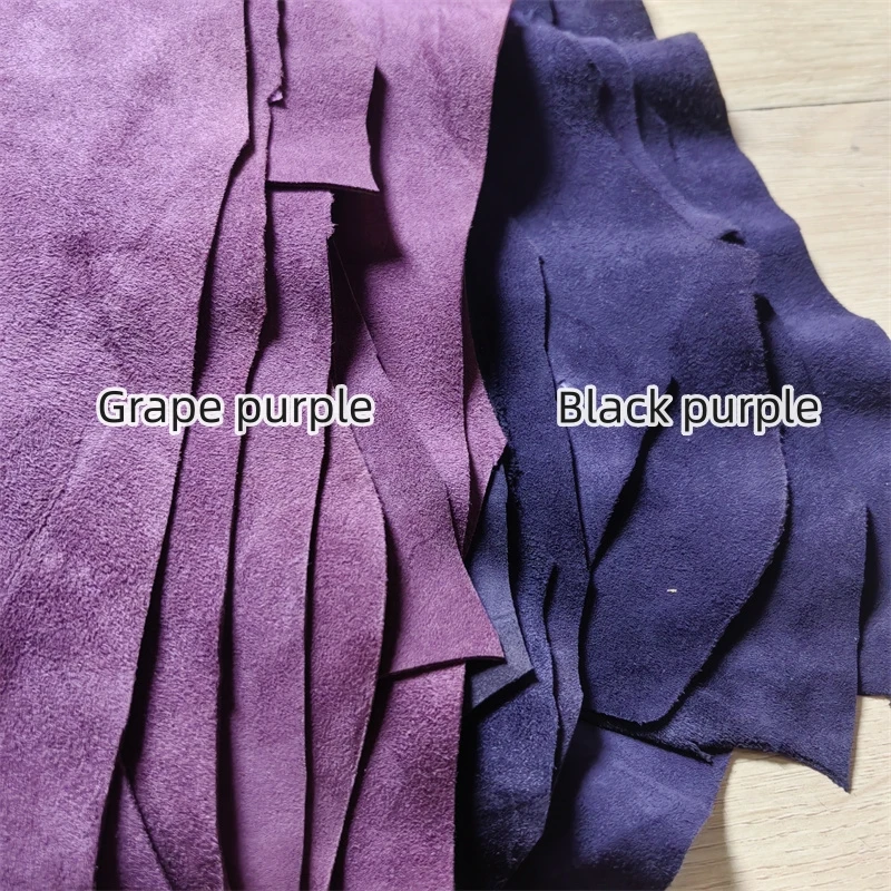 Thickness About 0.6/1mm Dark Purple Sheepskin.First Layer leather.Real leather Fabric. Handmade DIY For Inside. Whole Sheepskin