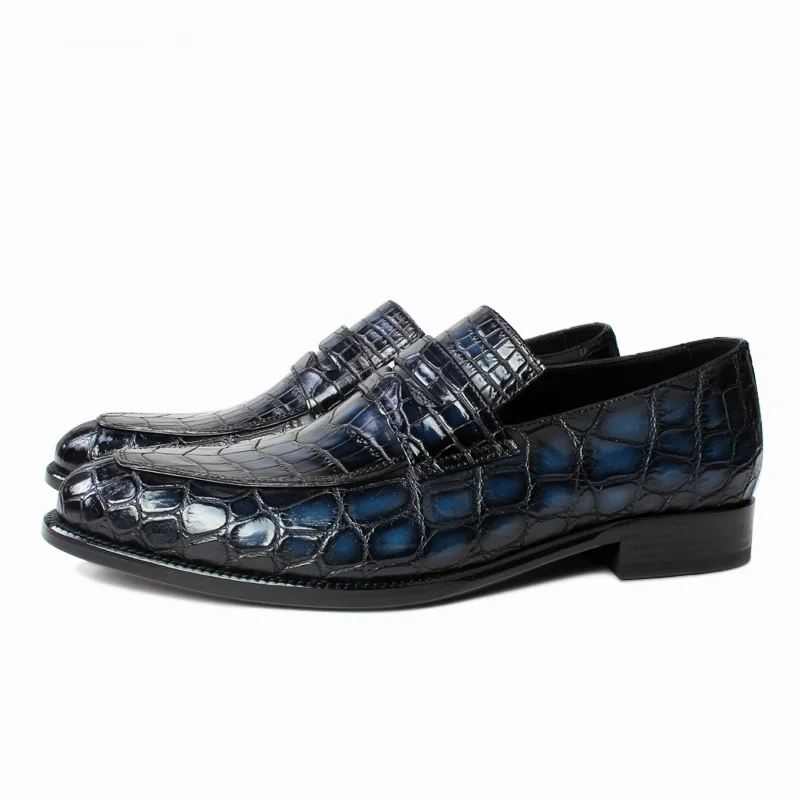 

Crocodile Genuine Leather Shoes Shoe Adult Men No None Stitching Yes Men's Loafer Shoes Man Dress Shoes