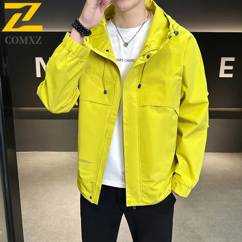 

Men Charge Jacket Spring and Autumn New Windproof Breathable Wear Resistant Hooded Jacket Outdoor Leisure Camping Hiking Jacket