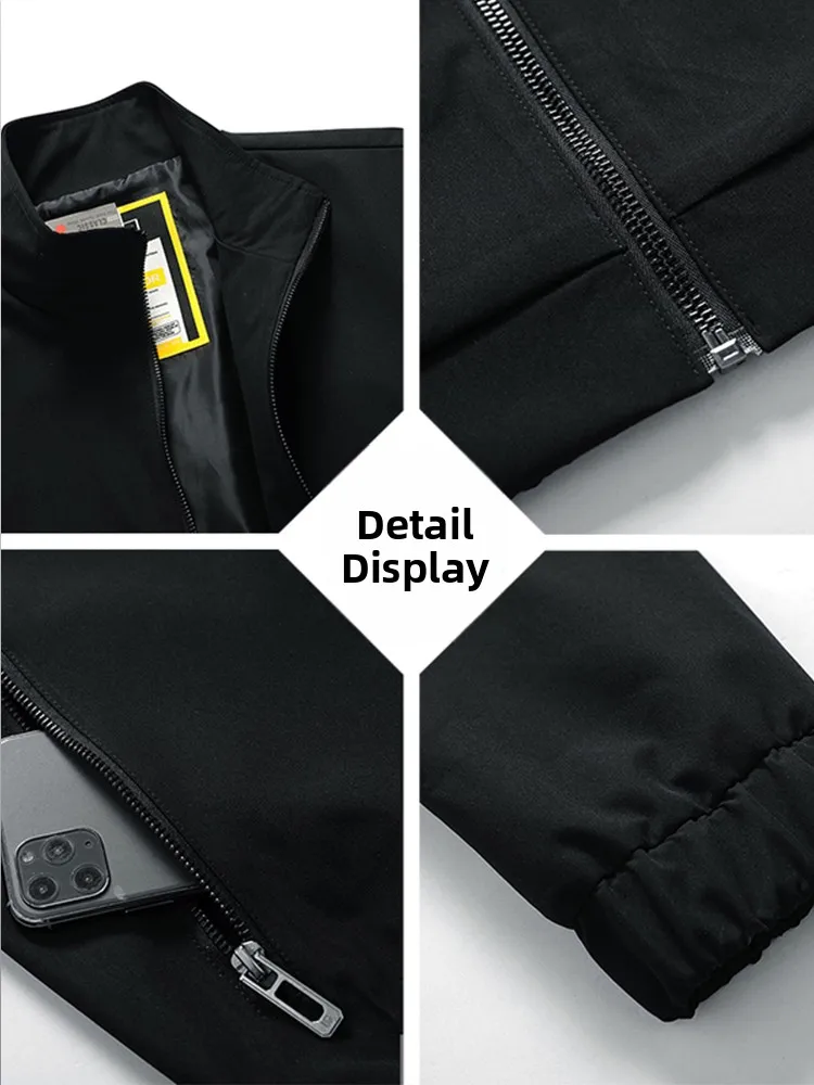 

Мужское облегающее бейсбольное пальто Jaet St Man 202, осеннее дышащее пальто с воротником-стойкой, ветрозащитное повседневное длинное пальто на молнии све