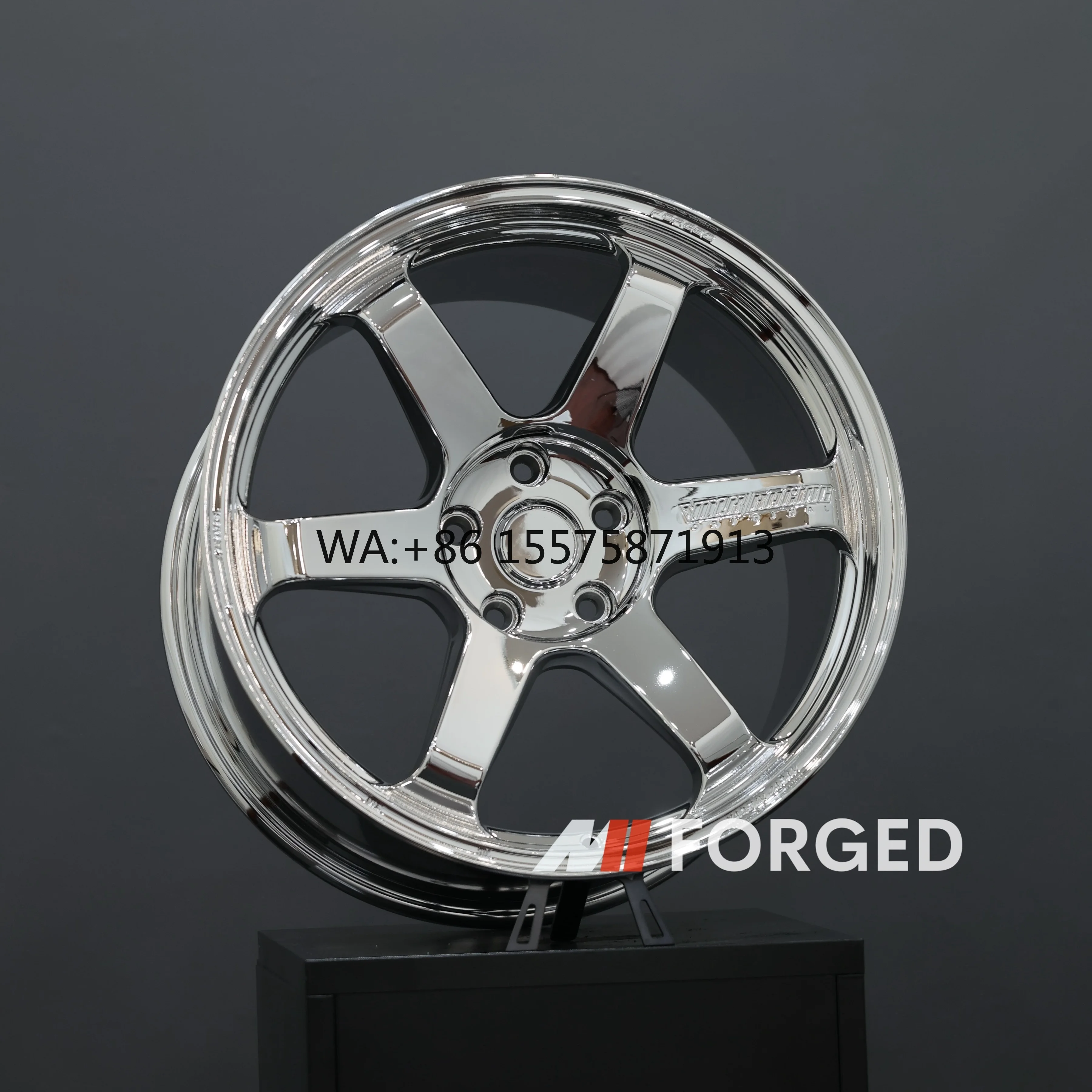 For  Forged Concave Chrome Wheels Rims 5x120 5x114.3 Replica Volk Racing Te37 for Tesla Model S Jdm  E46 E90 F80 F82