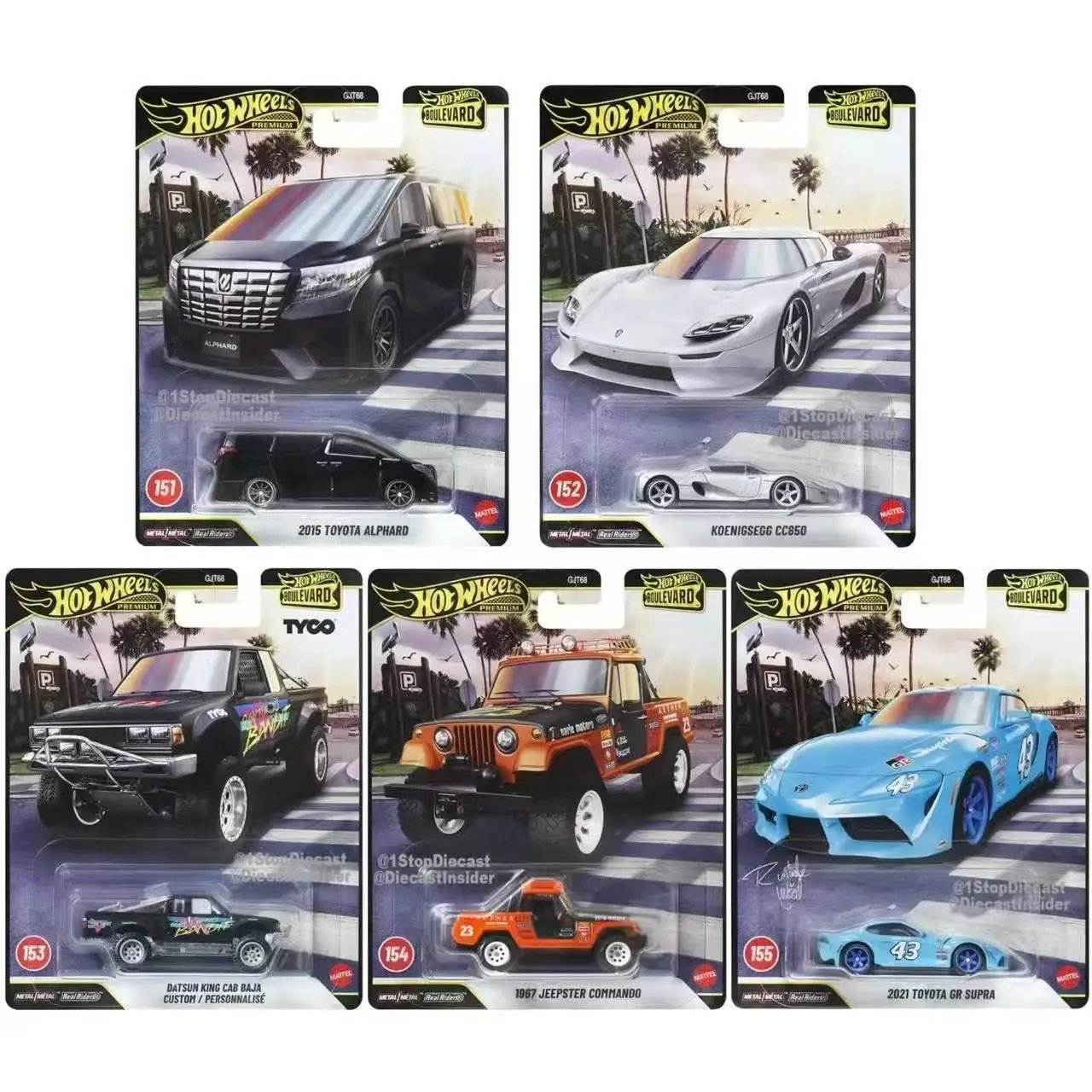 

New Hot Wheels Gtj68 Garden Avenue 31 Koenigsegg Cc850 Toyota Alphard Alloy Car Model Die-Cast Toy Car Brand New 2026 Holiday Gift
