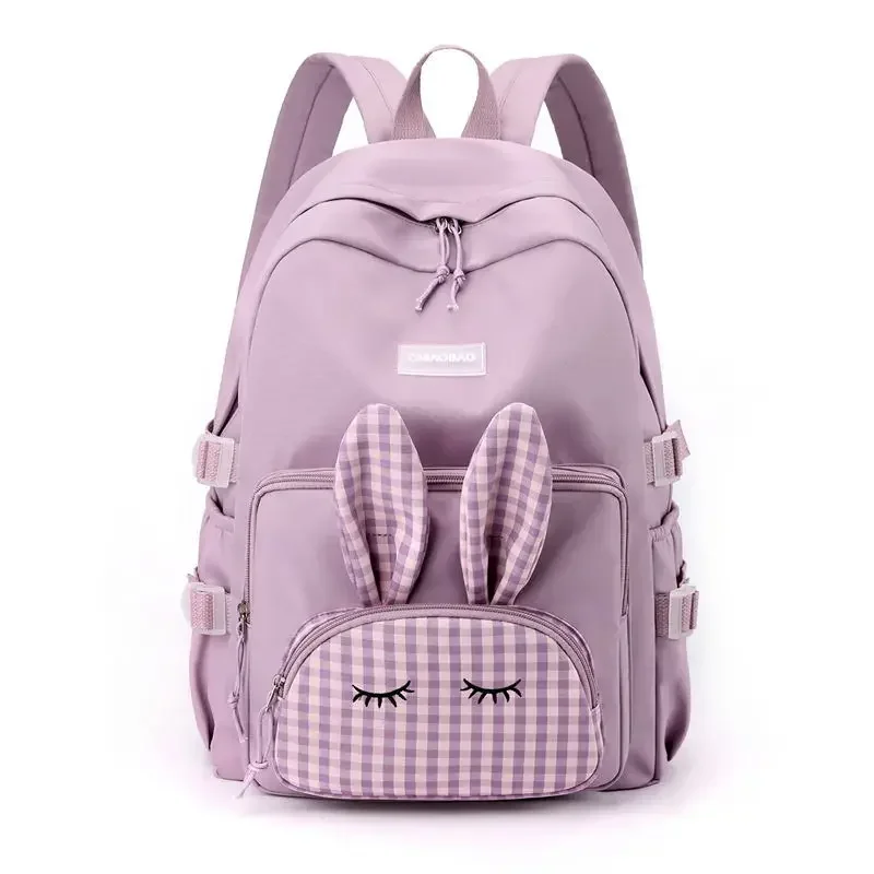 Kawaii Rabbit Kids Backpack Students Cute Schoolbag Girls Large Capacity Primary School Bags Children Pink Backpack Women Bags