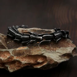 Men's Vintage 316L Stainless Steel Viking Dragon Bracelet Punk Hip Hop Domineering Animal Bracelets Fashion Amulet Jewelry Gifts