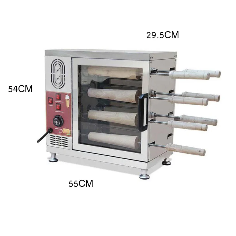 الفولاذ المقاوم للصدأ مدخنة كعكة فرن مدخنة الخبز لفة آلة الخبز 110 فولت 220 فولت بسيطة وسهلة التشغيل