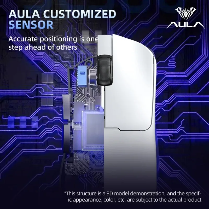 AULA SC580 Pro Gaming Mouse With Charging Base Adjustable 10000 DPI PAW3311 Sensor Wireless Laptop Accessories Bluetooth Mouse image 3