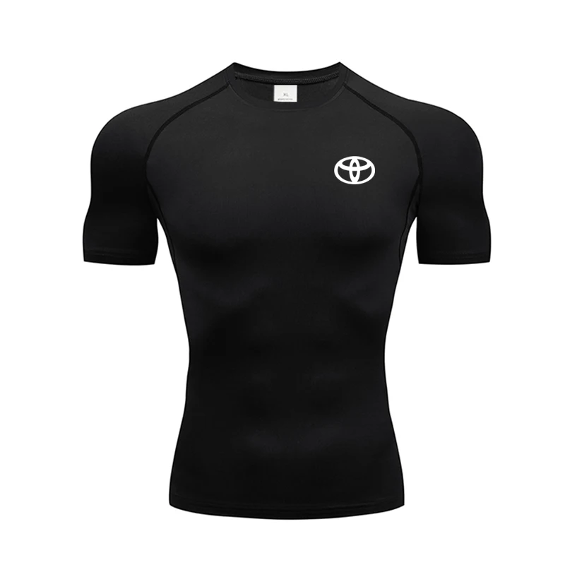 

TOYOTA Racing Men's Printed Graphic Summer T-Shirt Outdoor Sports Running Short Sleeve Extreme Sports Quick Drying Gym Wear