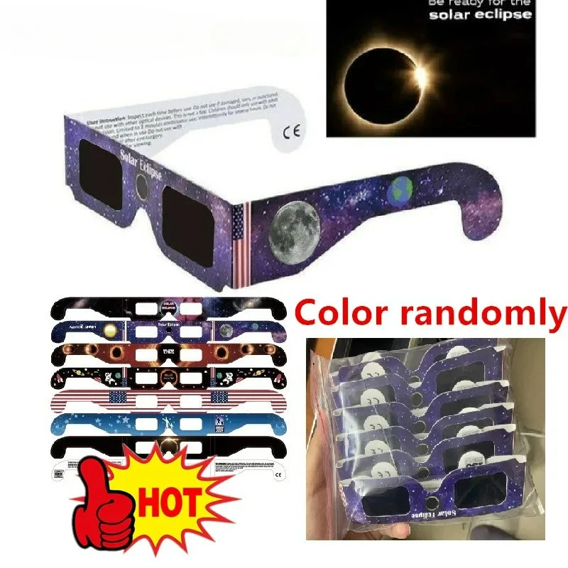 Gafas de papel para eclipses solares (10/20 piezas) |   Visión Segura del Sol Directamente, para Eclipse Total y Parcial, Lote al por Mayor