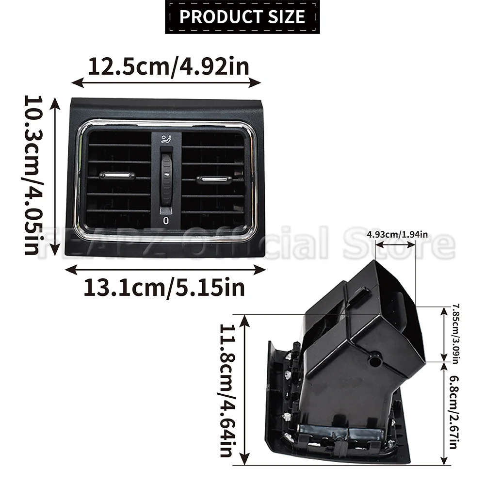 Rear Air Conditioning Outlet Center Vent Assembly For Skoda Octavia 1999-2015 YETI 2010-2017 Vent Outlet Armrest A/C 1ZD 819 203