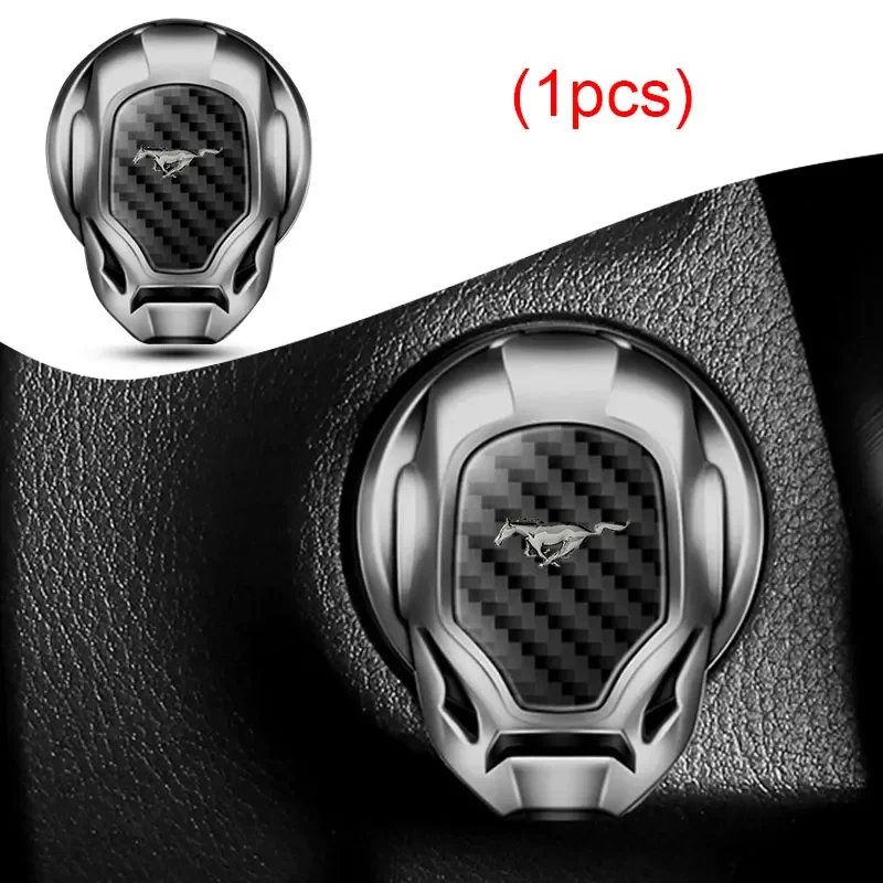 Car Styling Metal One-button Start Button Stickers Accessories for Ford Mustang Shelby GT 350 500 2005 2006 2008 2009 2014 2015