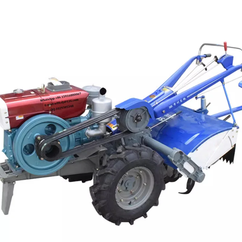 22hp electric start Diesel engine Multipurpose Walking Tractor+ Rotary tiller+ potato harvester