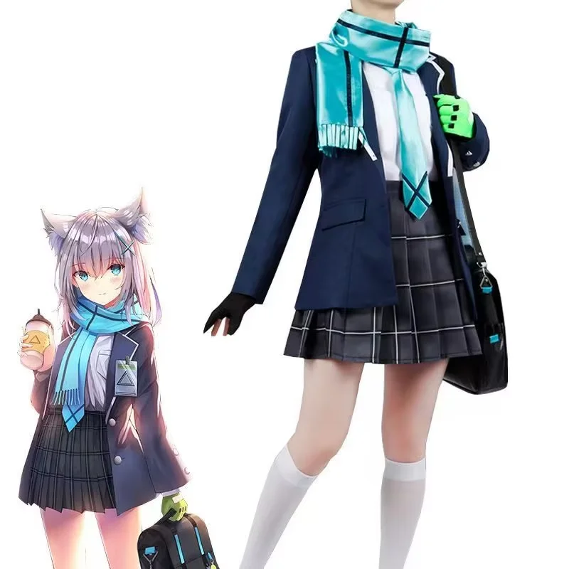 

Blue Archive Game Shiroko Tategami Cosplay Costumes JK College Style Suit For Women Comic Con Halloween Role Play Costumes