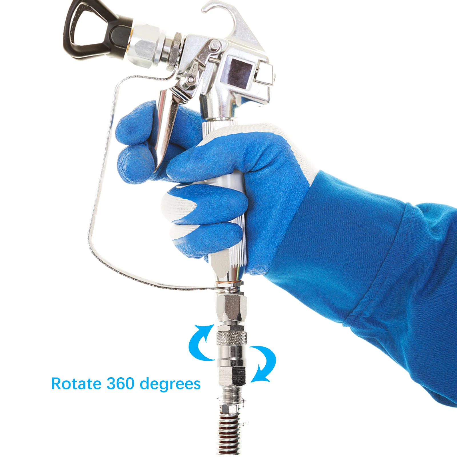 

Stainless Steel 360° Swivel Joint For Airless Paint Sprayer Hose Extension Paint Sprayer Accessories High Pressure