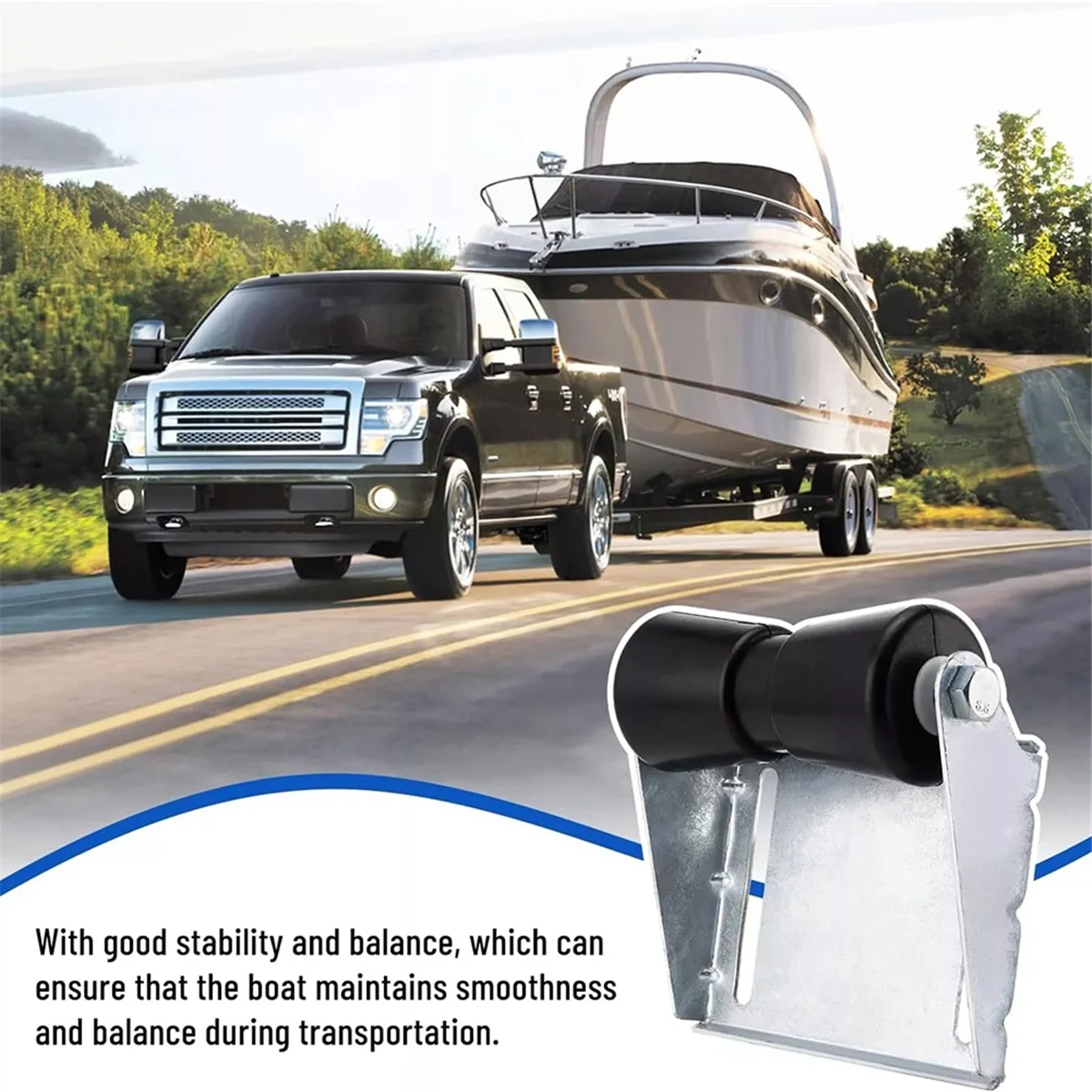 ABVE-8 بوصة عارضة مجموعة الأسطوانة مع عمود الأسطوانة وقوس لقارب المنزل التجديف مقطورة الأسطوانة قوس