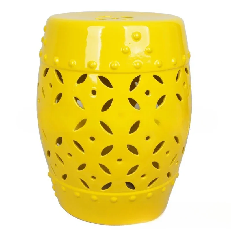 مقعد قديم من السيراميك المجوف عبر الحدود، لون التيتانيوم المطلي بالذهب والفضي، مقعد البستنة المنزلي، زينة حديقة الفندق #1