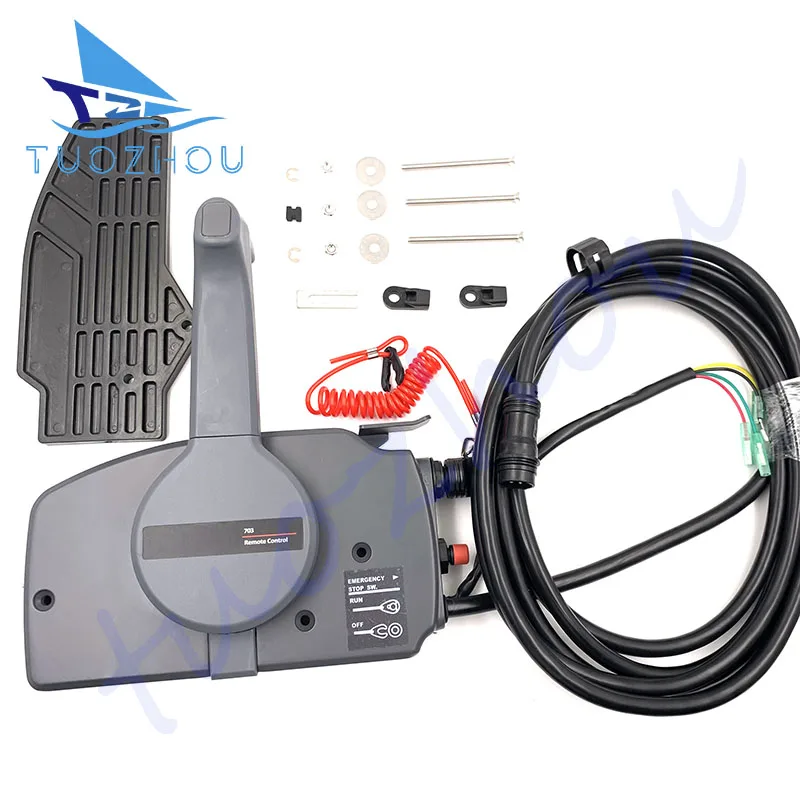 New model 703-48230-14 Boat Remote Control Box with 7Pin 16ft Wire Harness pull to open for Yamaha Outboard Motor