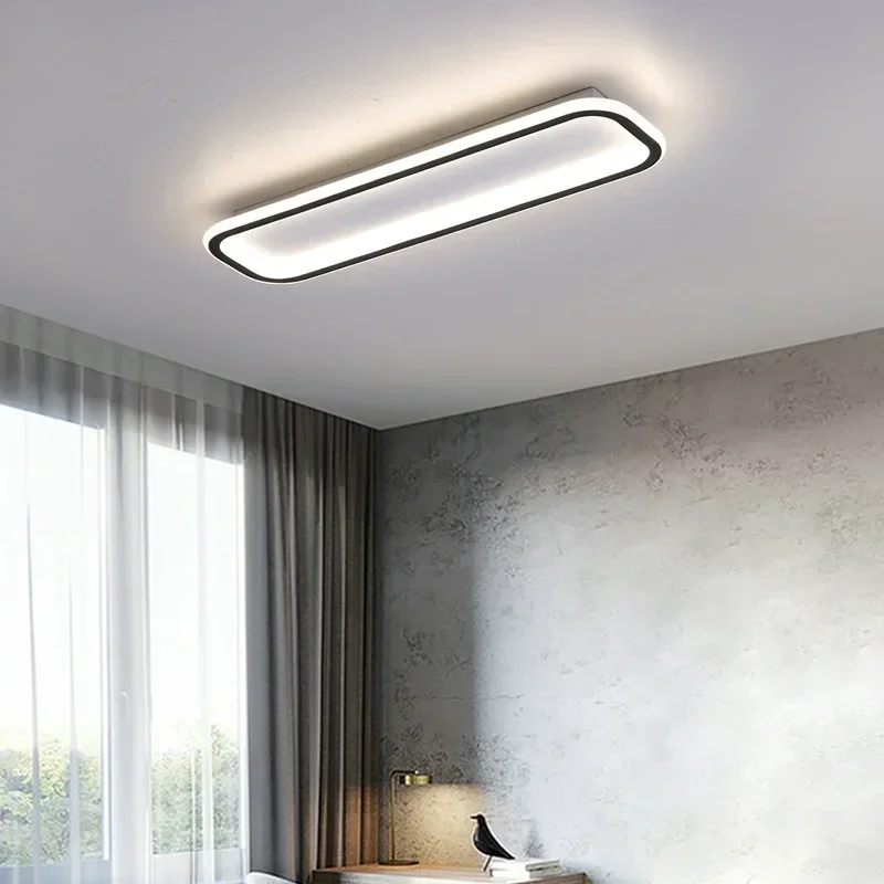 Modern creative long strip ceiling light LED Nordic minimalist living room, bedroom, hallway, balcony, bar decoration lighting