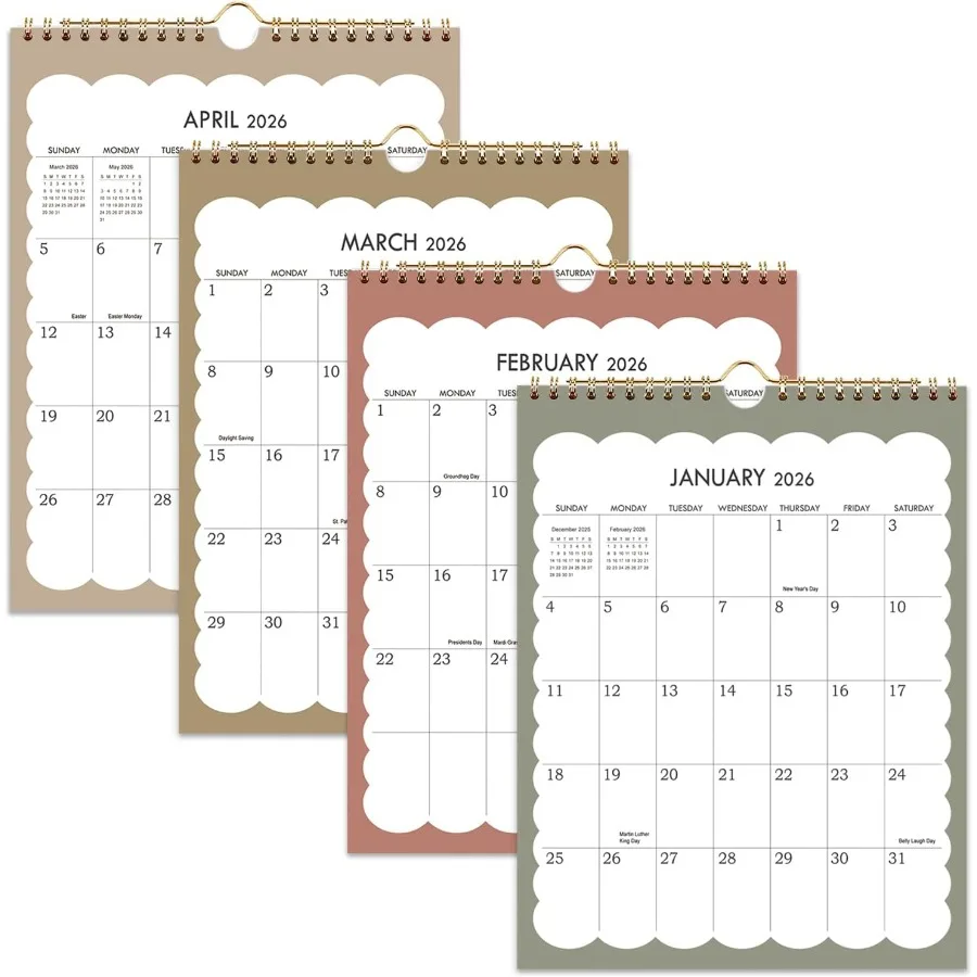 

2026 Calendar - 2026-2027 Wall Calendar January 2026- June 2027 8.5'' x 11'' Small Calendar 18-Month Vertical Wall Calendar wit