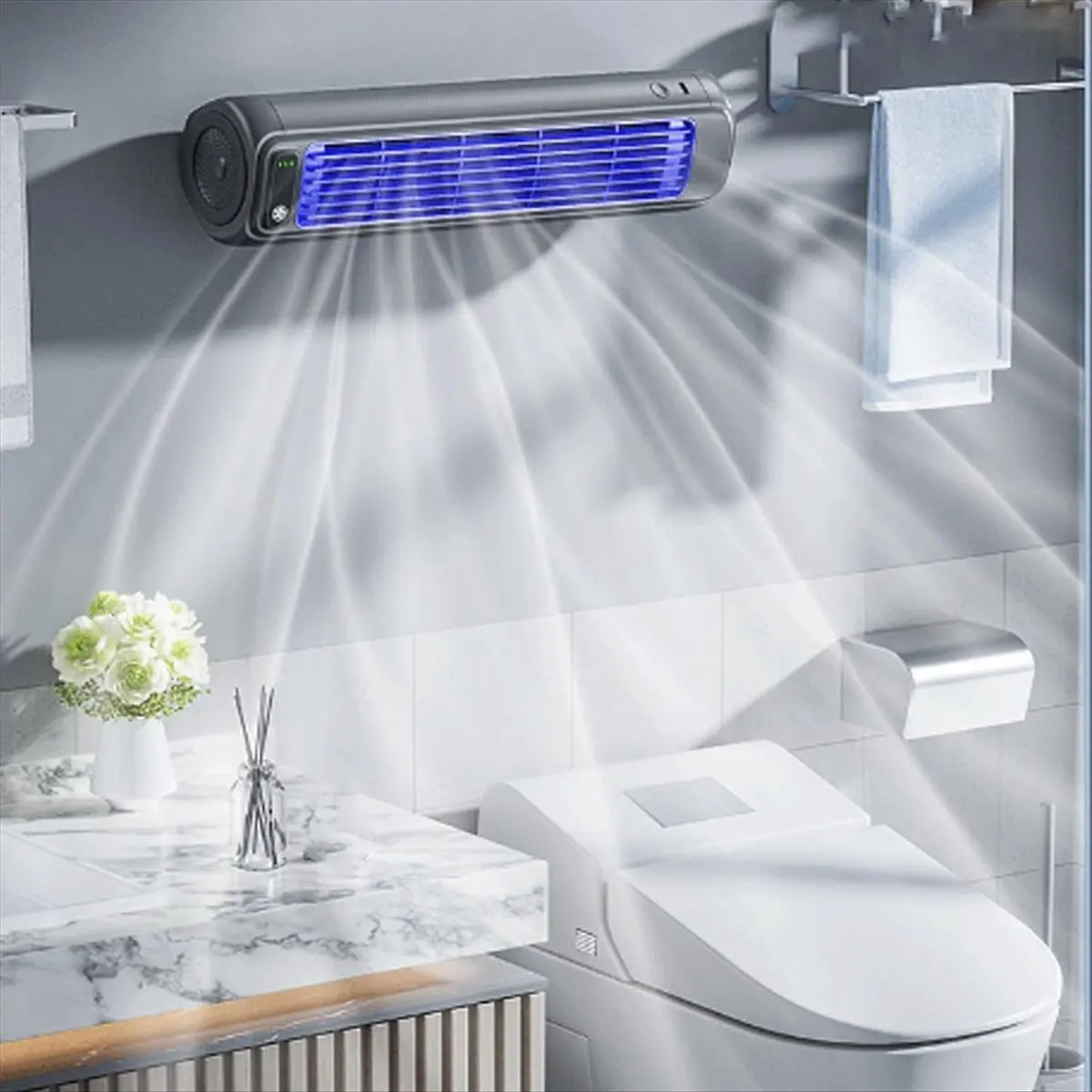 FZFZ عالية طاقة الرياح مروحة صامتة عمر البطارية الطويل مكتب سطح المكتب برج مروحة جدار جبل مروحة USB المحمولة #6