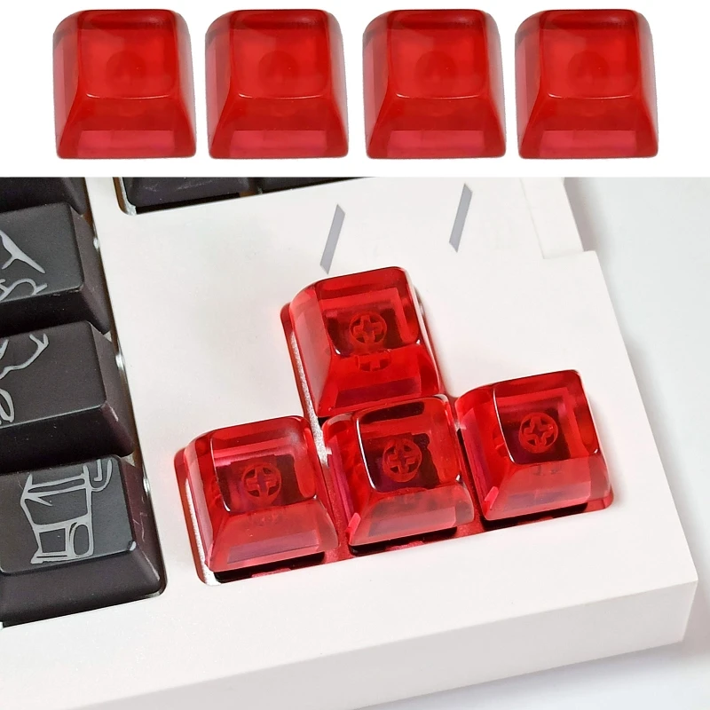 Mechanical Keyboard Key 4 PCS Resin SA R3 Profile Backlight Red keycap 4PCS Top Quality