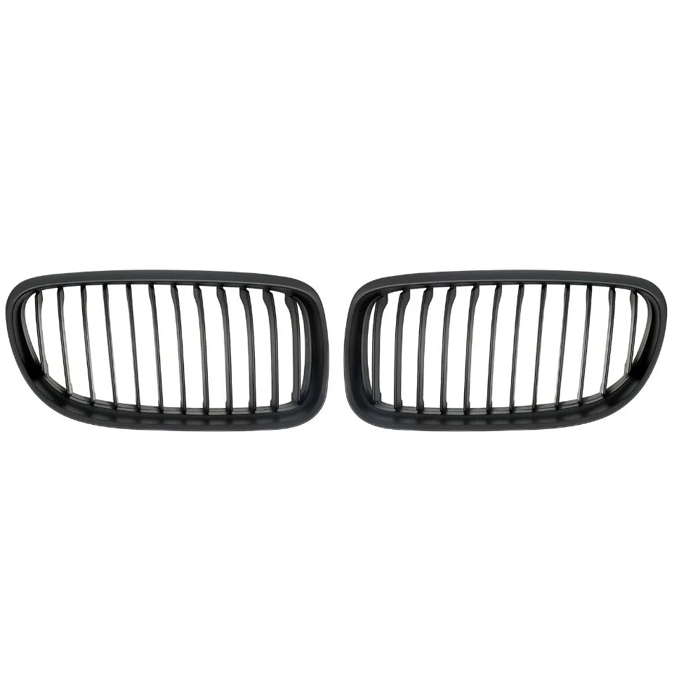 Front stoßstangen gitter im xvip-Diamanten-Stil für BMW 3er E90 E91 2015-2017 einz eilige glänzende schwarze Doppel latten gitter – Detail 5